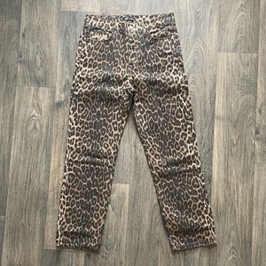 Zara Leopard Print Denim